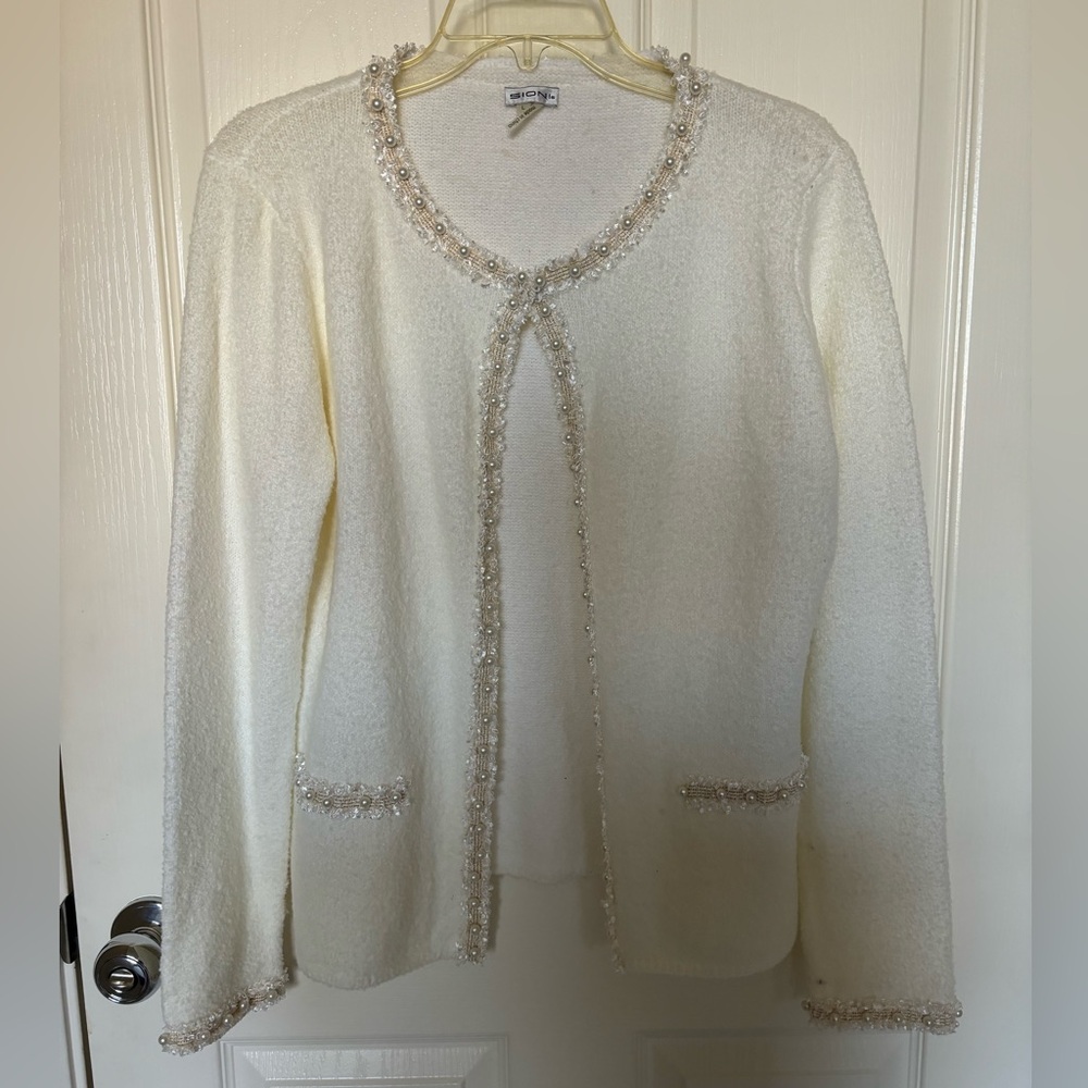 White Embellished Cardigan